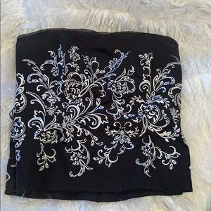 WHBM Black Strapless Bustier